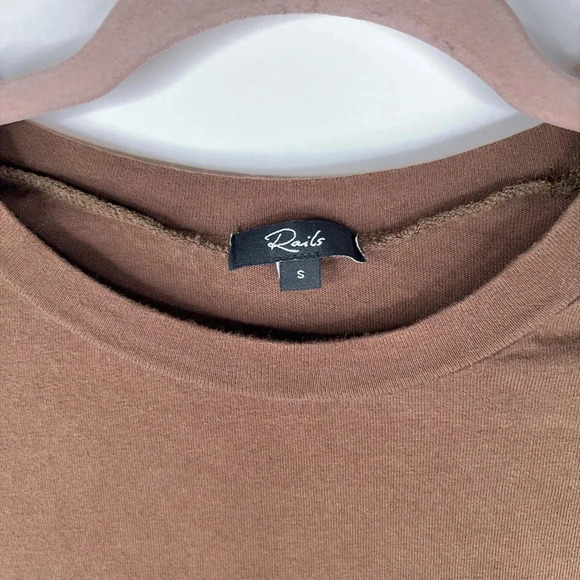 Rails T Shirt Dress Brown Chevron Stripe Tie Dye Short Sleeve Cotton Small - Picture 6 of 9